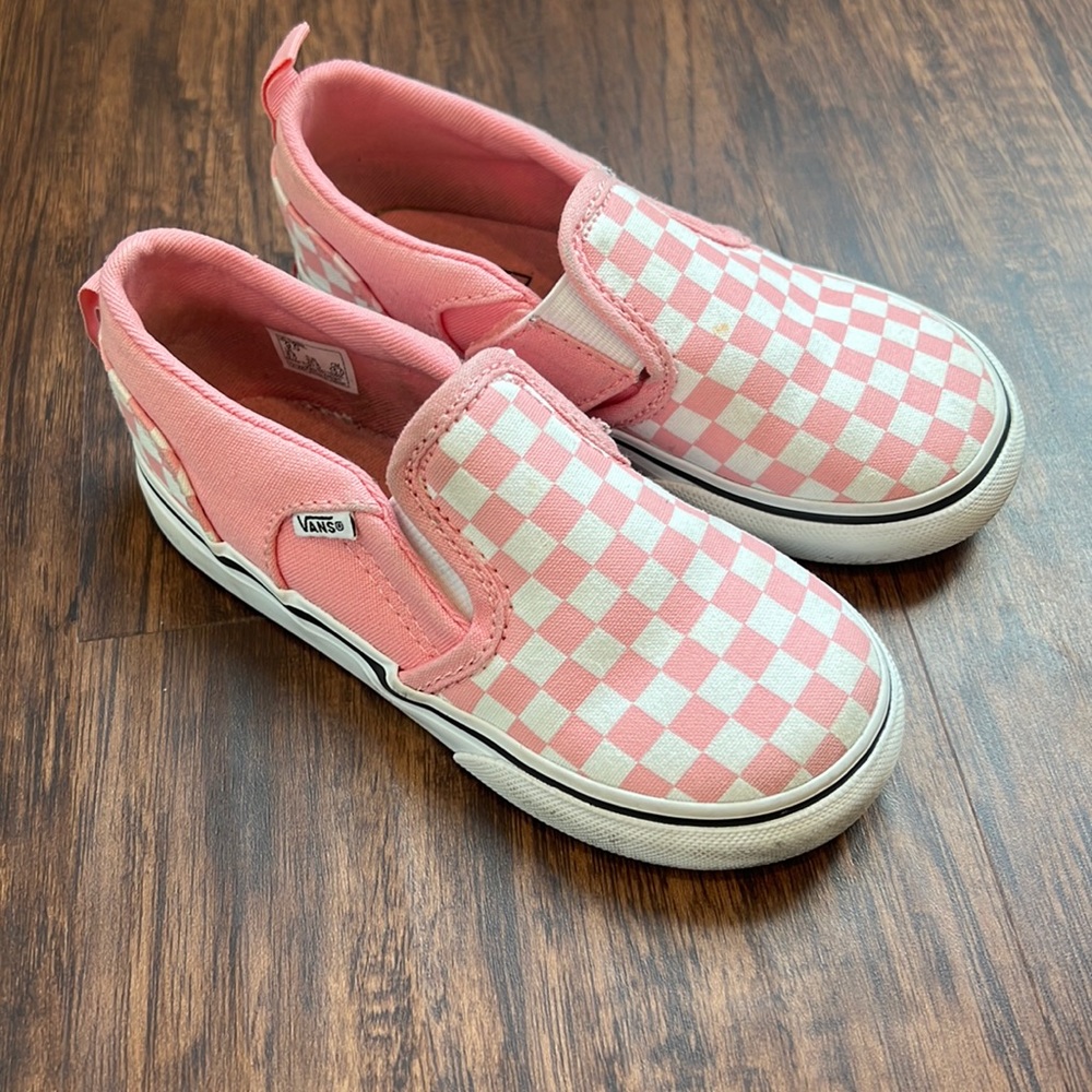 Girls checkered vans. Size 9T